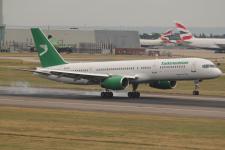 Turkmenistan B757-22K # EZ-AO11 @ LHR 18/08/2013.