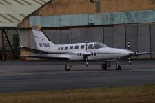 Cessna 441 # EI-DMG @ Blackpool 08/02/2018.
